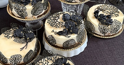 モノトーンがカッコいい♪コーヒーチュイルケーキレッスン＆認定講師試験