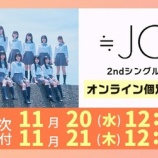 『[ニアジョイ] 本日11/21の12時迄！ ≒JOY 2ndシングル発売記念オンラインイベント第20次 ＆ 対面イベント第15次』の画像
