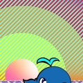 夕焼け空の４色ラインが・・・