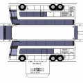 ペーパークラフト　三菱ふそう・エアロキング ハイウェイライナー　08モデル