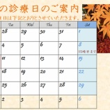 『2025年11月の診療日』の画像