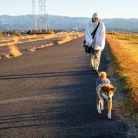 夕日と北アルプス
