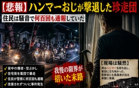 【悲報】ハンマーおじが撃退した珍走団 住民は騒音で何百回も通報していた