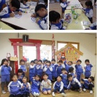 『今日はみんなでぐるぐる回る凧を作りました。』の画像