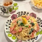 ポパイスパゲティーとスタミナサラダの夜ごはん