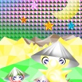 星空と親子キャラ