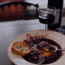 ウフ・ブルギニヨン～ポーチドエッグのブルゴーニュ風