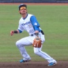 ２軍戦で外野手・江越大賀がプロ初の二塁で出場　バットでは逆方向へ完璧なアーチ