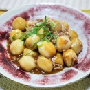 冷凍里芋で作る「豚そぼろ和え炒め」&「今年最初の海老フライランチ」