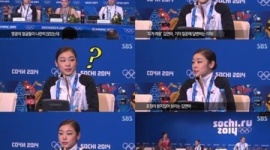 キム・ヨナ「まだ私が話してるのに、金メダル選手が退席した。マナー違反ニダ！」