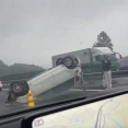 【現場の様子】#交通情報 中央道 上り 屏風山PA～恵那IC付近 車線塞ぐ横転転覆事故で規制渋滞5月23日 #中央道 #岐阜 #山梨