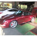 ポルシェ９９３カレラ４S　車検整備で、入庫　２