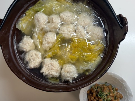 白菜と鶏団子と春雨