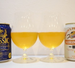 サッポロクラシック フロンティアメモリアルとキリン 一番搾りを飲み比べてみました。