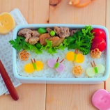 『丸い型で作る簡単ちょうちょのキャラ弁』の画像