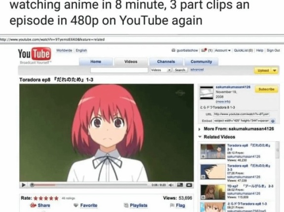 海外インターネット老人「昔はYouTubeでアニメを違法視聴できたものじゃ…」