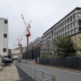 総合病院「柏たなか病院」の増築する4階建て病棟の工事状況（2025年10月14日）