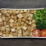 『電子レンジで簡単★たけのこと厚揚げの甘醤油煮の丼弁当【2024/4/18のパートナーの相棒のボリューミーお弁当】【#お弁当】【2039個目】』の画像
