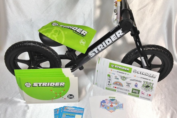 STRIDER シルバー アルミニウム ライザーハンドルバー（全6色）【スポーツモデル