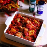 『クリスマスなどにも♪じゃがいもたっぷり!バジルの香りと鶏の鶏手羽元の旨みのトマト煮で減塩★「鶏手羽元とじゃがいものレンチン!バジルトマト煮」【レシピ1959】【スパイス大使】』の画像