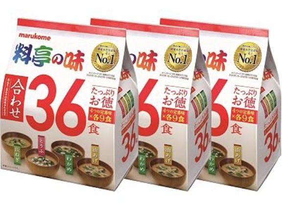 【1,340円】マルコメ たっぷりお徳 料亭の味 36食×3個がタイムセール特価
