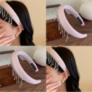 女性向けスワロフスキーフリンジヘアバンド パーティー婚宴で輝く