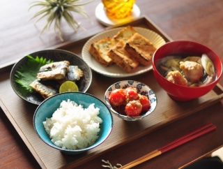 昨日は「きょうの料理」のオンエアでした（観ながら一人反省会）と、昨日の晩ごはんは和定食