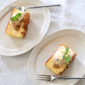 絶品！アールグレイキャラメルりんごのチーズケーキ