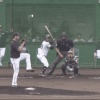 【日ハム紅白戦】石井一成、田中豊樹から同点に追いつくソロホームラン！