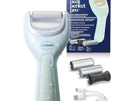 【3,771円】ドクター・ショール 電動角質リムーバー Pedi Perfect Proがクーポン特価。電動の角質ヤスリ、防水設計