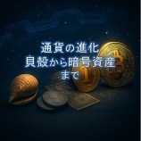 『通貨の進化:貝殻から暗号資産まで』の画像