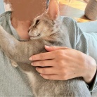 朝のルーティンぼくちんを抱っこで、自分の首のシワに驚く( °_° )