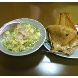 『新橋 ビーフン東 バーツァン(中華ちまき)600円+汁ビーフン(並小)400円』の画像