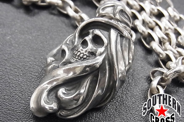 ロックキャンディ　Rock Candy ペンダントトップ　ラットレース ロックキャンディ×ラットレース ペンダント Twin Head Skull