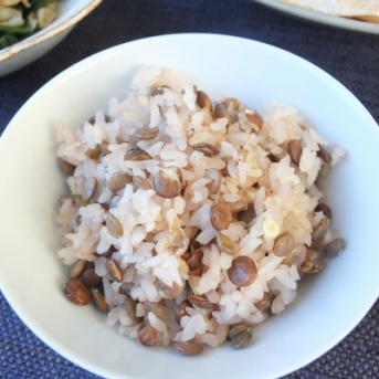 レンズ豆ごはん