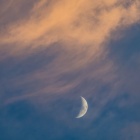 『投稿：月と夕焼け雲　2023/10/28』の画像