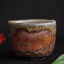 大森輝彦さんの備前削りぐい吞みです