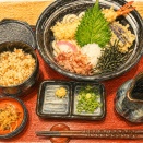 明石駅ピオレの杵屋でランチ｜天ぷらたっぷりのうどんとご飯