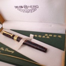 HERO万年筆のリスト「1」　2019　茶マーブル軸　14K　12