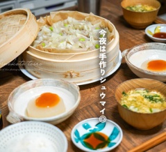 今夜は手作りシュウマイ◎と、今日のおべんとう