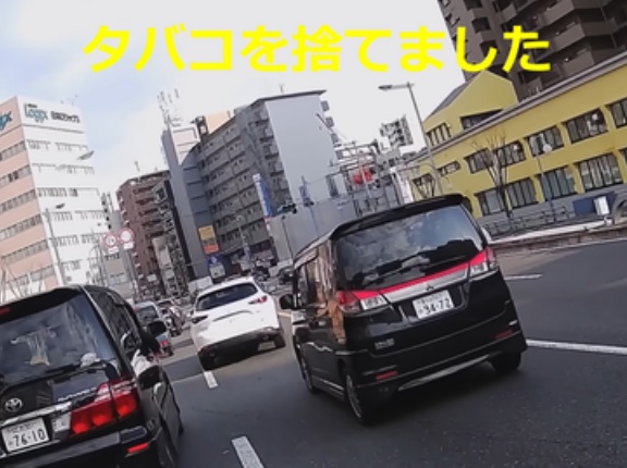 【動画】アルファードがタバコをポイ捨てしたから返してあげた