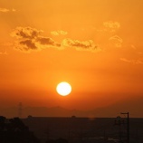 『きれいな夕日が出ていました』の画像