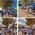 『落ち葉シャワーをして秋の深まりを感じました。』の画像