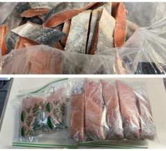 2.4ｋｇの鮭の切り身をラップに包みで”整理収納”と一緒だと思った事