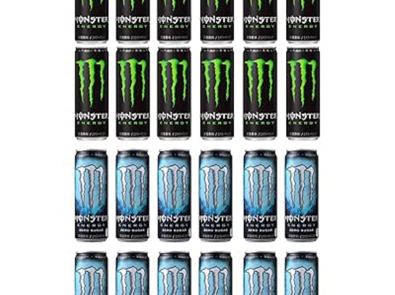 【3,114円】アサヒ飲料 モンスター アソートセット 2種×12本がクーポン＆タイムセール特価。ノーマルとゼロシュガーのセット