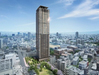 地上42階「ザ・パークハウス 大阪上本町タワー」の建設状況！天王寺区最高層タワマン（2025.11.30）