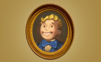 額入りのVaultボーイの肖像画