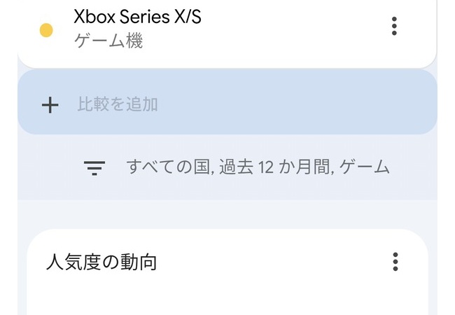 Googleトレンドで見るこの1年の各ハードの人気度