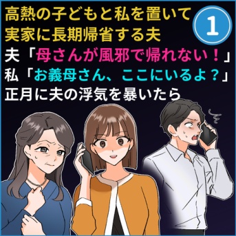 ①高熱の妻と子供を放置する夫