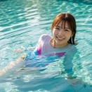 【濡れフェチ】夏だ！女子体操用レオタードを着て水と戯れるびしょ濡れシーン_びしょ濡れレオタード